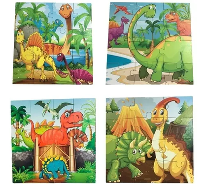 Set de 4 Dino Puzzle