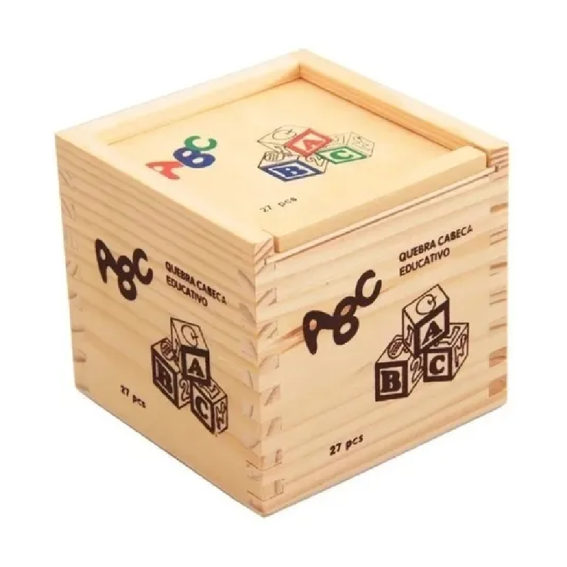 Cubo con bloques abecedario y números