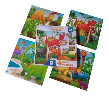 Set de 4 Dino Puzzle