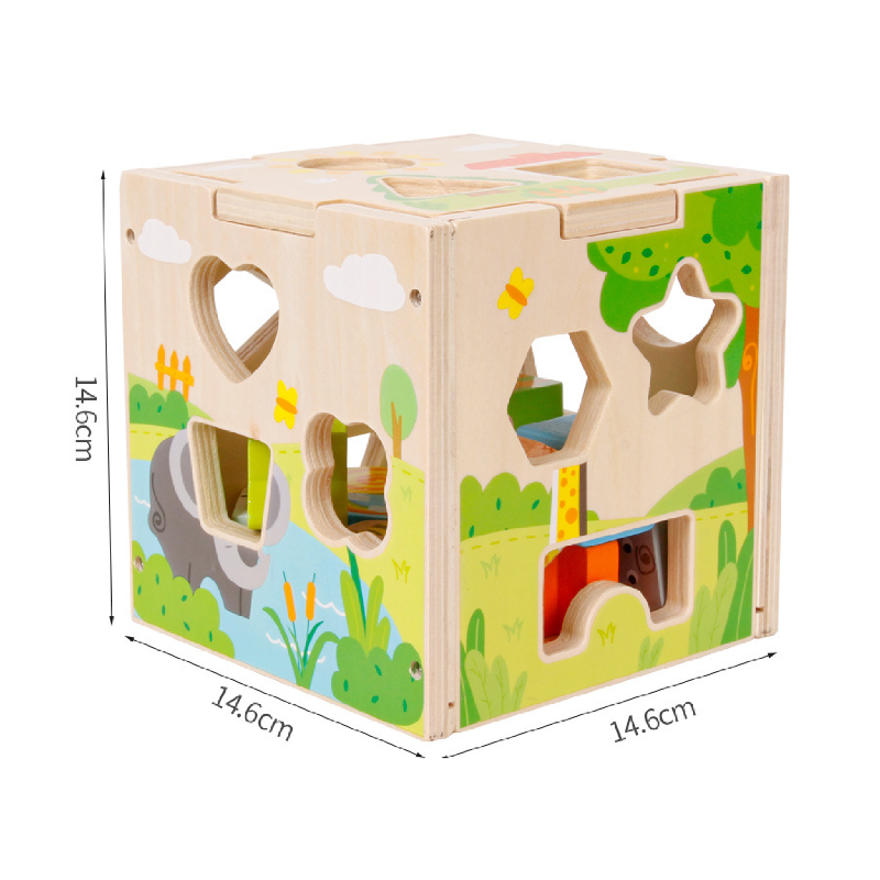 Cubo de encajes con animalitos