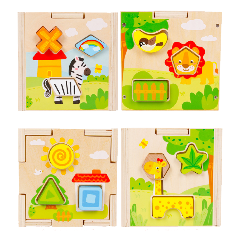 Cubo de encajes con animalitos